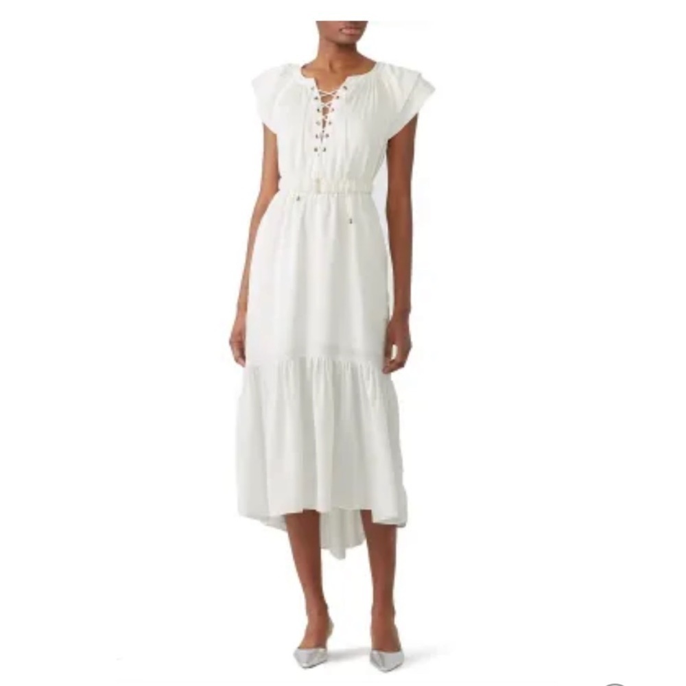 Sabina Musayev White Amber Midi Dress